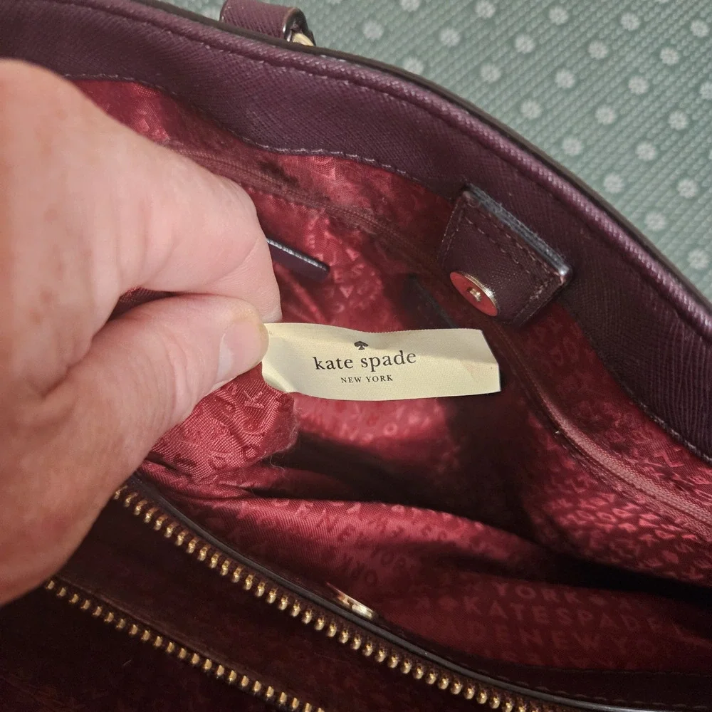 KATE SPADE Laurel Way Evangelie‎ MOHAGANY Convertible Satchel Tote SEE VIDEO